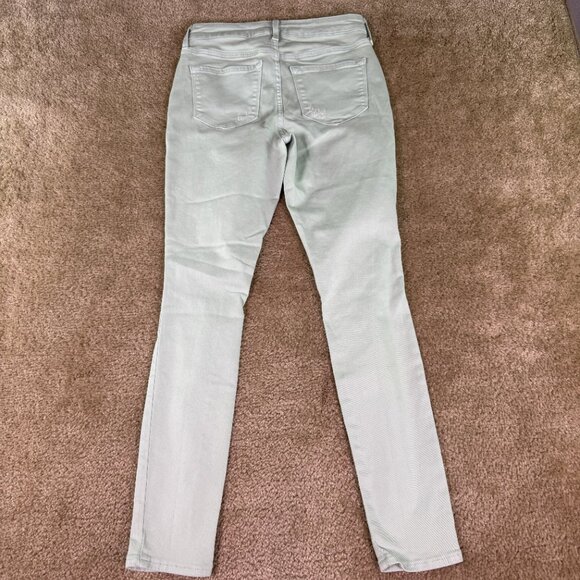 Old Navy Womens Size 6 Rockstar Skinny Mid Rise Green Denim Jeans 28x29 E766 - Picture 7 of 14
